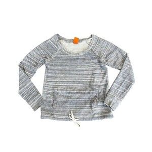 Joe Fresh Navy and Cream Space Dye Cinch-able Sweatshirt